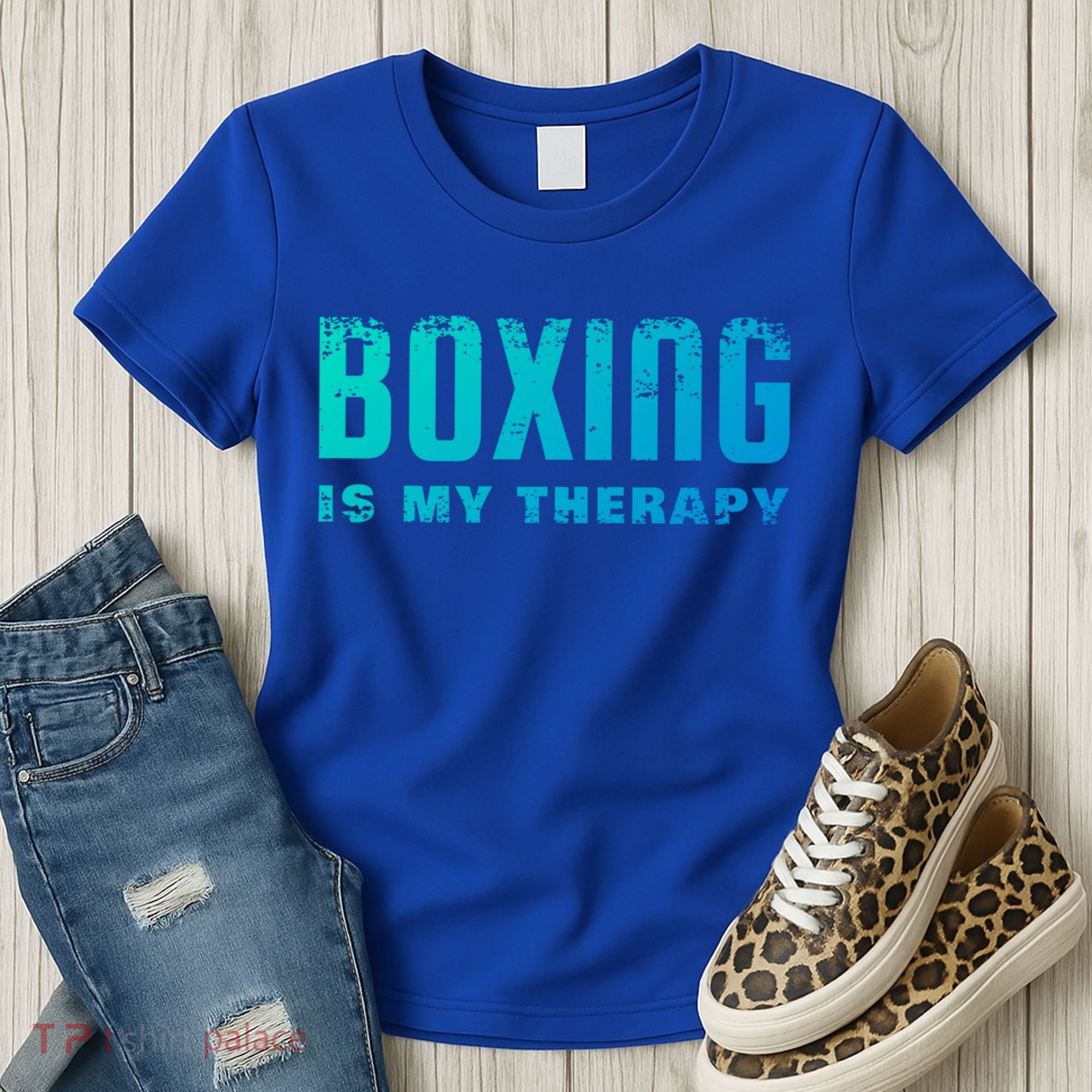 Boxing Is My Therapy Boxer Cool Gift Women's T-Shirt