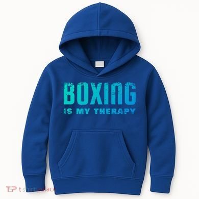 Boxing Is My Therapy Boxer Cool Gift Kids Hoodie
