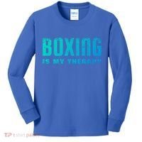 Boxing Is My Therapy Boxer Cool Gift Kids Long Sleeve Shirt thumb 0