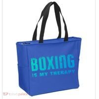 Boxing Is My Therapy Boxer Cool Gift Tote Bag thumb 2