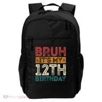 Bruh Its My 12th Birthday 12 Year Old Birthday Backpack thumb 0