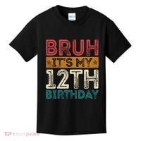 Bruh Its My 12th Birthday 12 Year Old Birthday Kids T-Shirt thumb 0