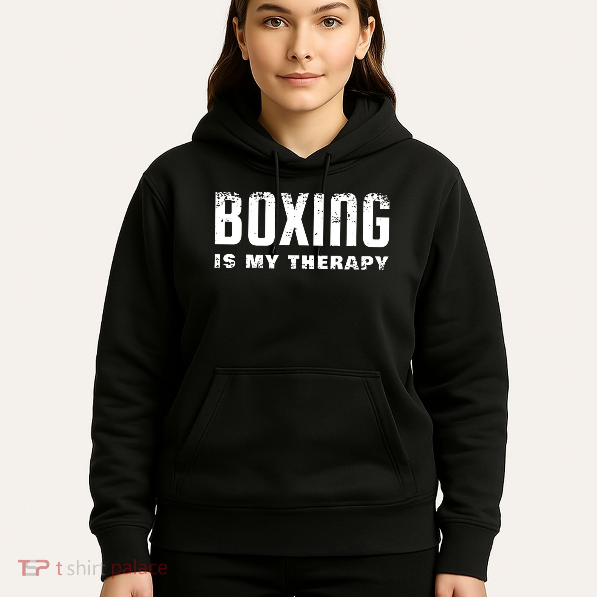 Boxing Is My Therapy Boxer Gift Hoodie