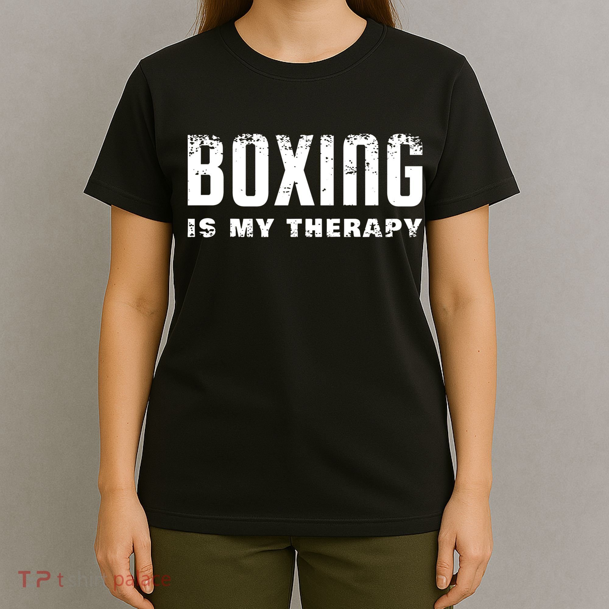 Boxing Is My Therapy Boxer Gift T-Shirt