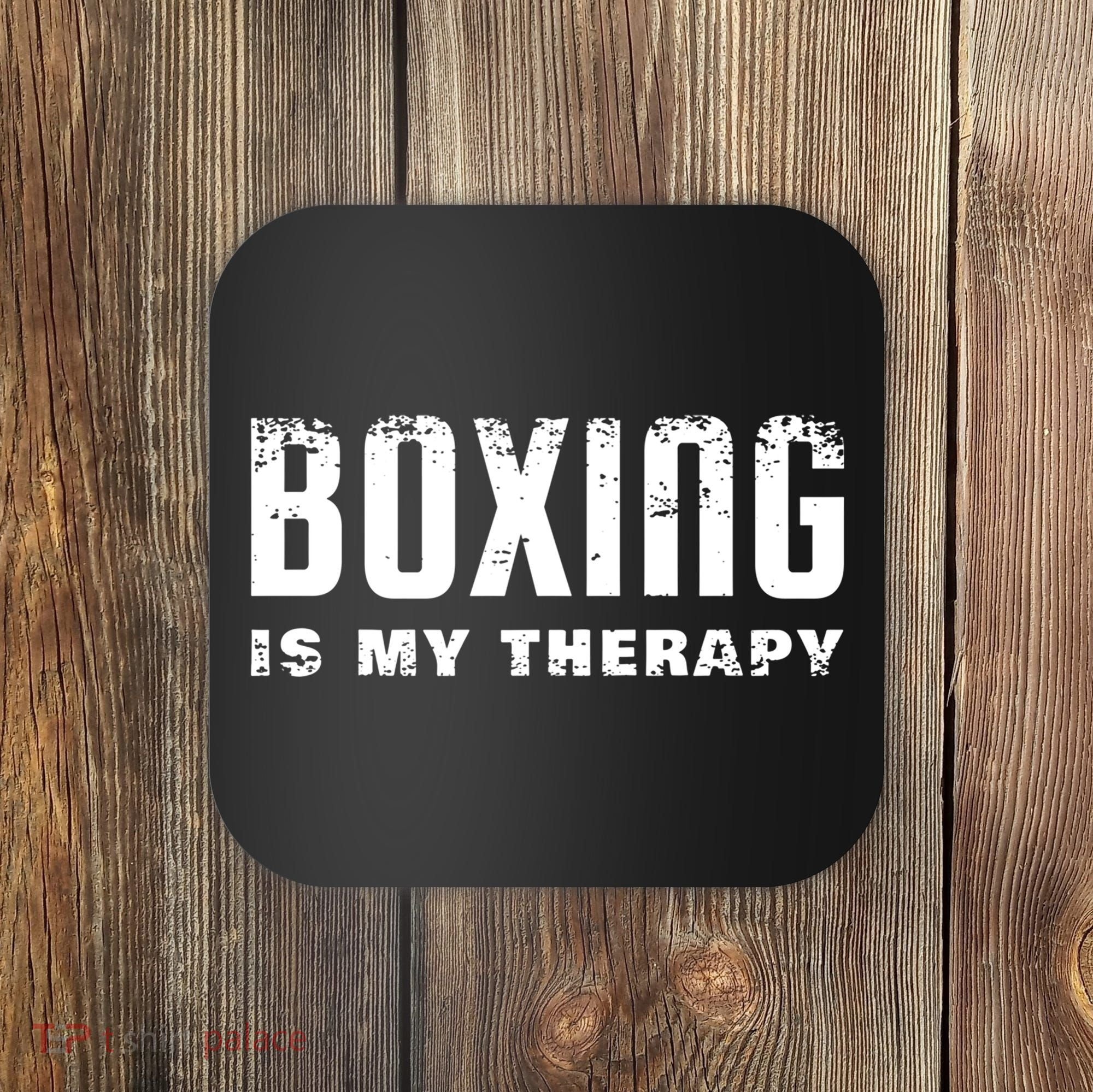 Boxing Is My Therapy Boxer Gift Coaster
