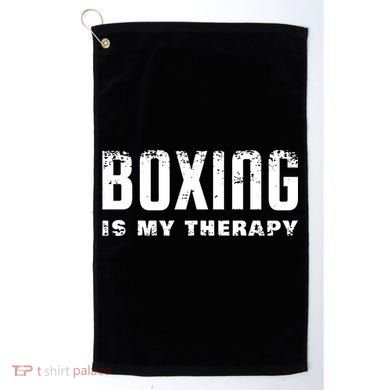 Boxing Is My Therapy Boxer Gift Golf Towel