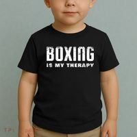 Boxing Is My Therapy Boxer Gift Toddler T-Shirt thumb 2