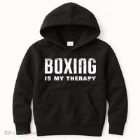 Boxing Is My Therapy Boxer Gift Kids Hoodie thumb 0