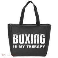 Boxing Is My Therapy Boxer Gift Tote Bag thumb 0