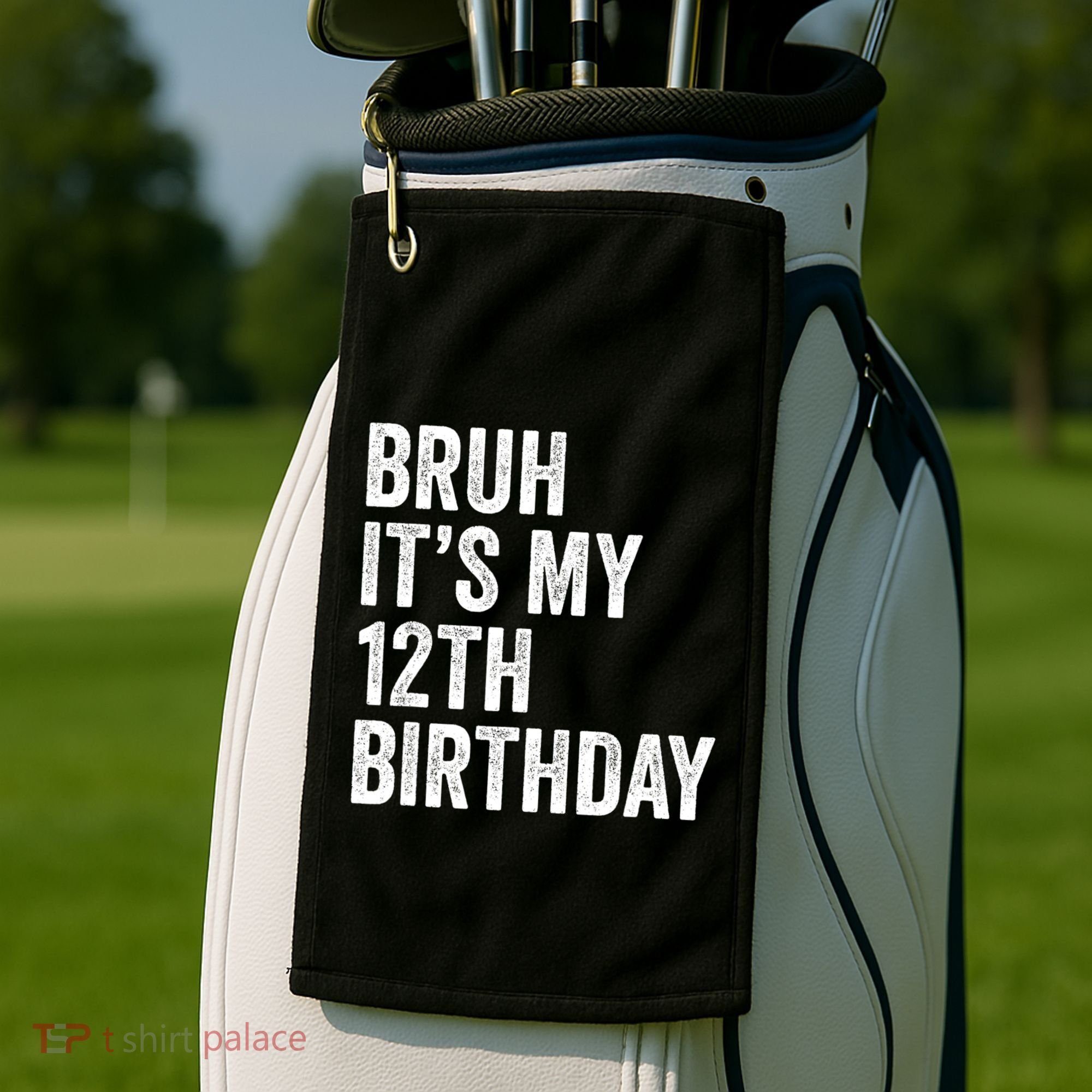 Bruh Its My 12th Birthday 12 Year Old Birthday Golf Towel