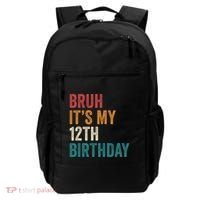 Bruh Its My 12th Birthday 12 Year Old Birthday Backpack thumb 0