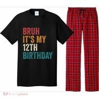Bruh Its My 12th Birthday 12 Year Old Birthday Pajama Set thumb 0