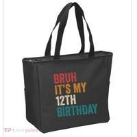 Bruh Its My 12th Birthday 12 Year Old Birthday Tote Bag thumb 2