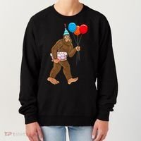 Bigfoot ItS My Birthday Party Hat Balloons Sasquatch Women's Sweatshirt thumb 0