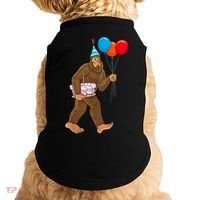 Bigfoot ItS My Birthday Party Hat Balloons Sasquatch Doggie Tank thumb 0