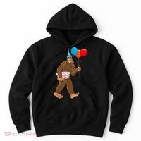 Bigfoot ItS My Birthday Party Hat Balloons Sasquatch Hoodie thumb 0
