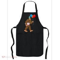 Bigfoot ItS My Birthday Party Hat Balloons Sasquatch Apron thumb 0