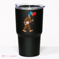 Bigfoot ItS My Birthday Party Hat Balloons Sasquatch Tumbler thumb 0