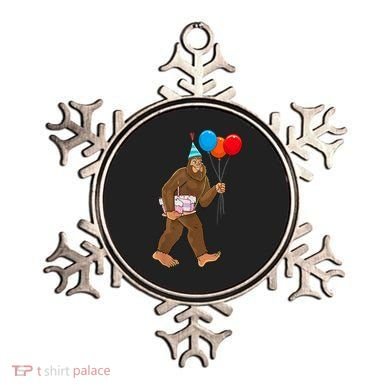 Bigfoot ItS My Birthday Party Hat Balloons Sasquatch Ornament