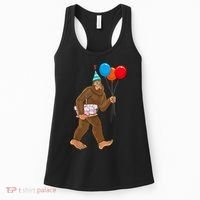 Bigfoot ItS My Birthday Party Hat Balloons Sasquatch Women's Tank Top thumb 0