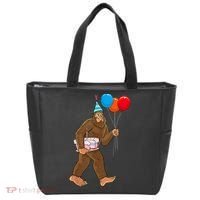 Bigfoot ItS My Birthday Party Hat Balloons Sasquatch Tote Bag thumb 0
