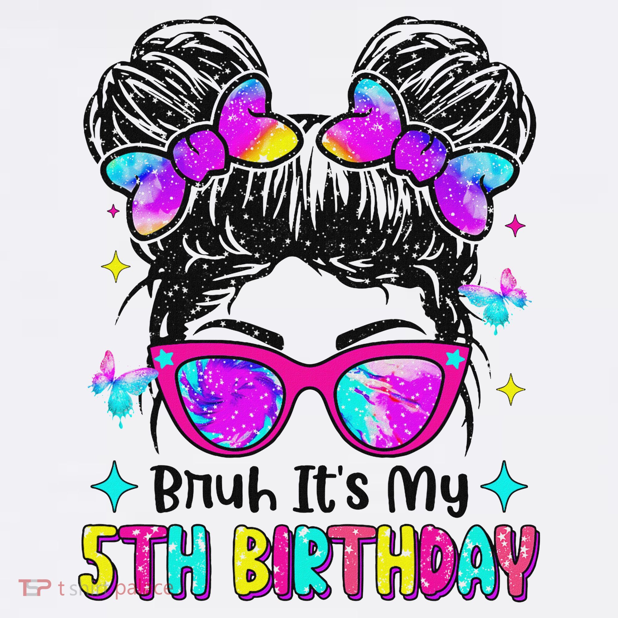 Bruh It's My 5th Birthday Retro 5 Year Old Birthday 5ry Girl Mousepad