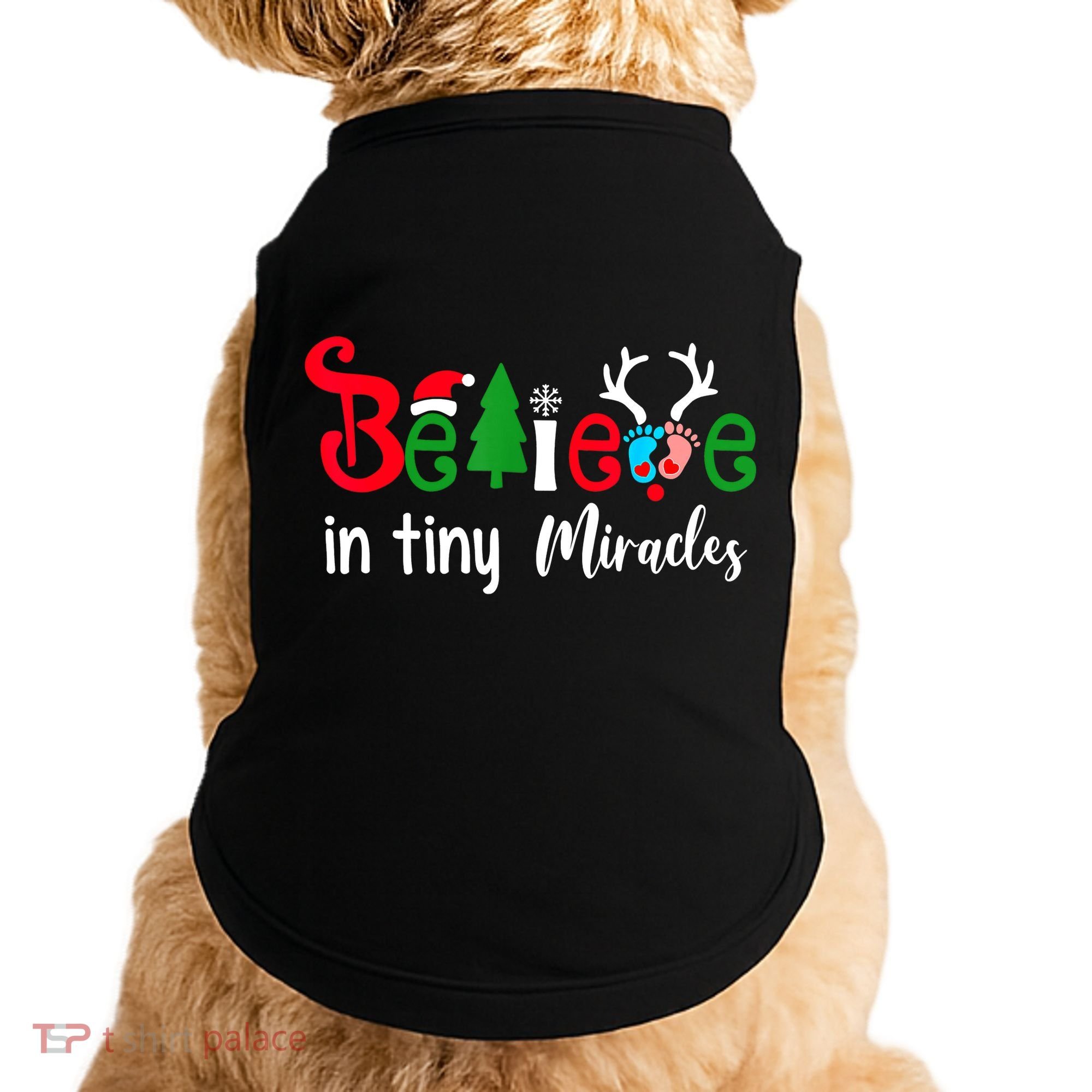 Believe In Magic Of Tiny Mistletoes NICU Nurse Christmas Doggie Tank