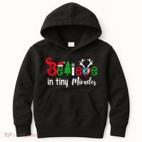 Believe In Magic Of Tiny Mistletoes NICU Nurse Christmas Kids Hoodie thumb 0