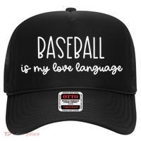 Baseball Is My Love Language Fan Gift Hat thumb 0