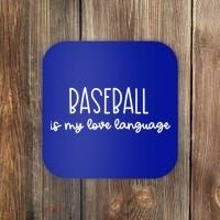 Baseball Is My Love Language Fan Gift Coaster thumb 0