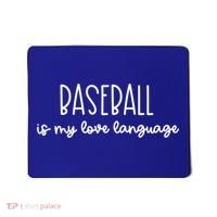 Baseball Is My Love Language Fan Gift Mousepad thumb 0
