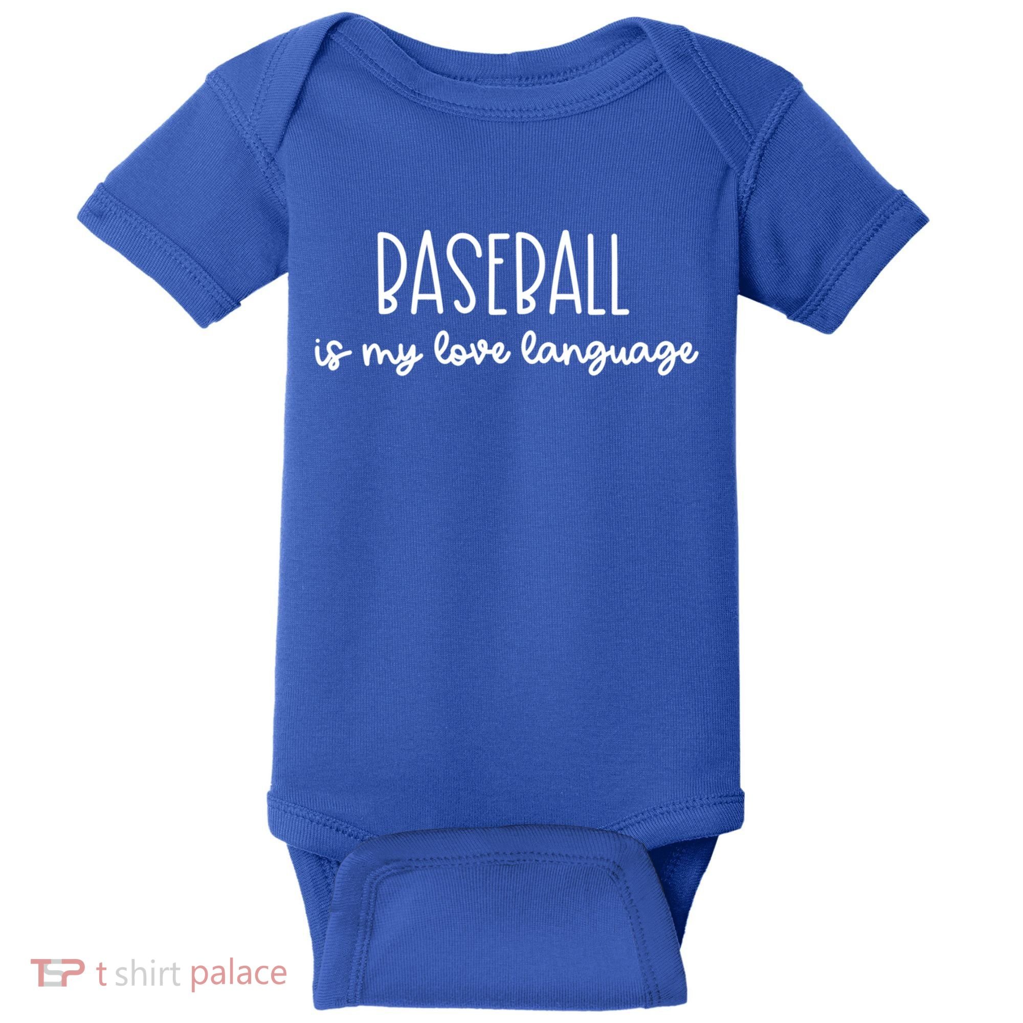 Baseball Is My Love Language Fan Gift Baby Bodysuit