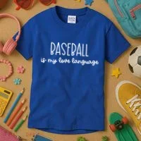 Baseball Is My Love Language Fan Gift Kids T-Shirt thumb 3