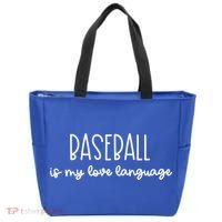 Baseball Is My Love Language Fan Gift Tote Bag thumb 0