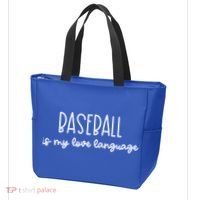 Baseball Is My Love Language Fan Gift Tote Bag thumb 3