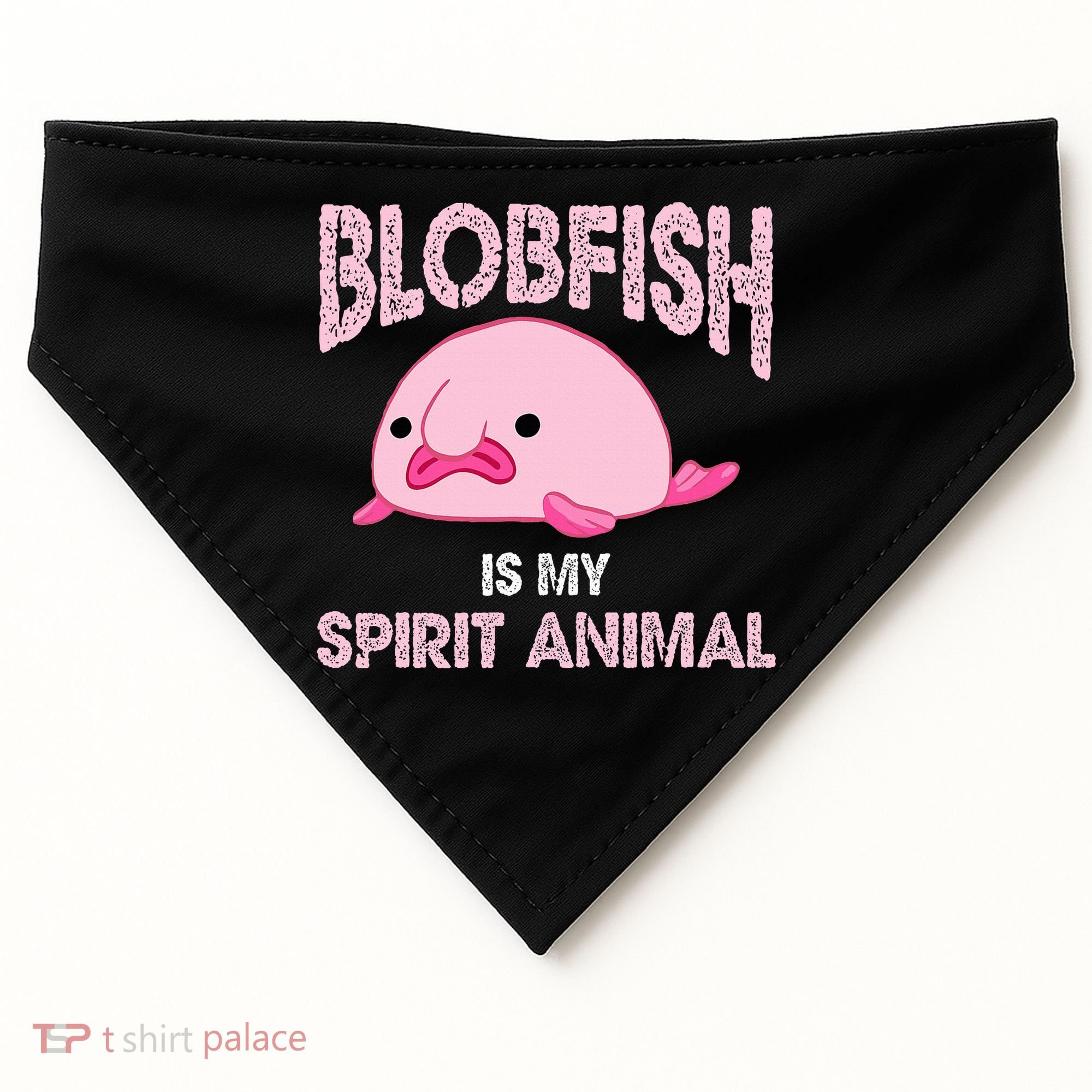 Blobfish Is My Spirit Animal USA-Made Doggie Bandana