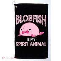 Blobfish Is My Spirit Animal Golf Towel thumb 0
