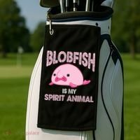 Blobfish Is My Spirit Animal Golf Towel thumb 2