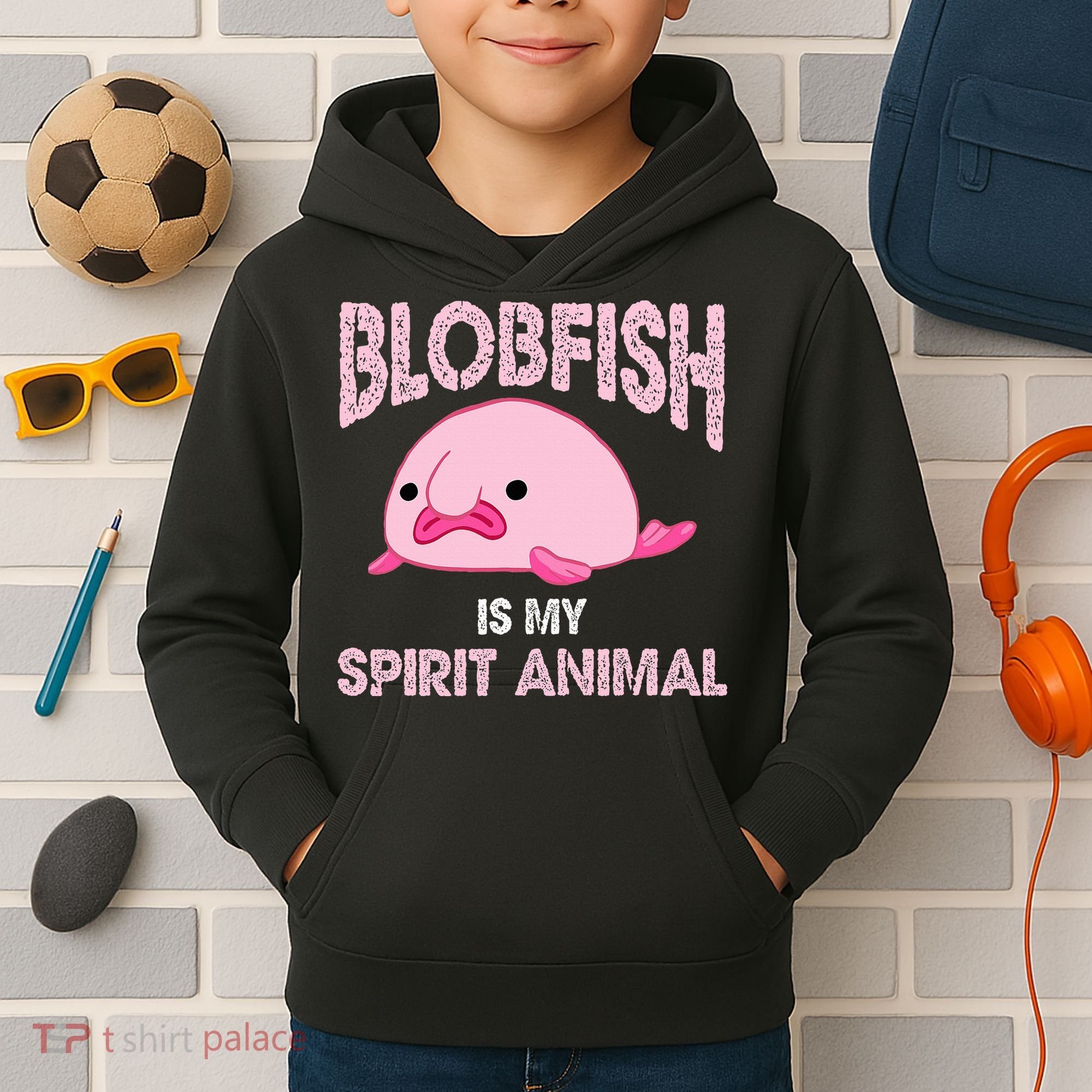 Blobfish Is My Spirit Animal Kids Hoodie