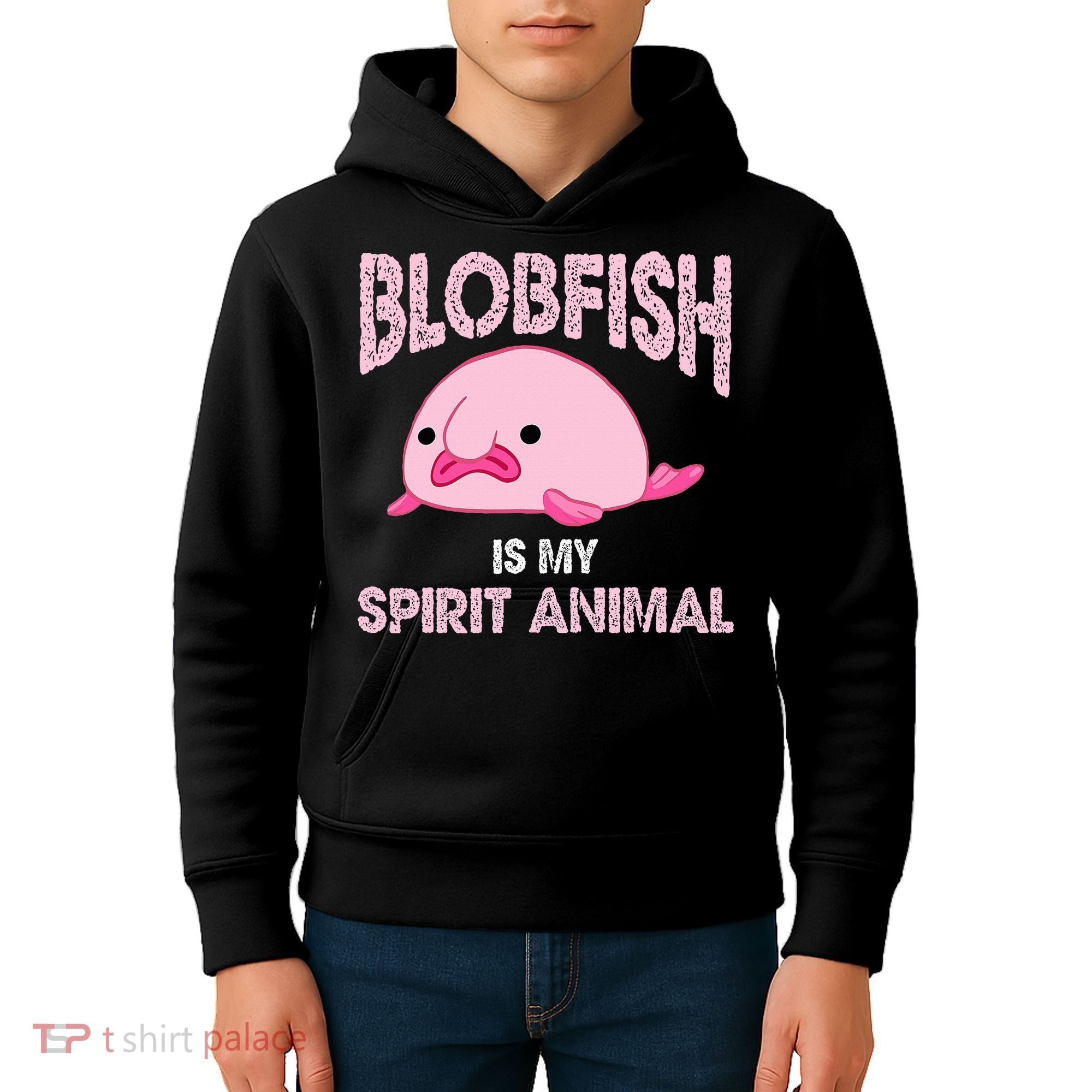 Blobfish Is My Spirit Animal Kids Hoodie