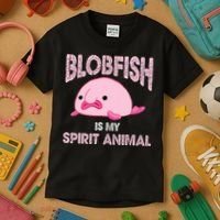 Blobfish Is My Spirit Animal Kids T-Shirt thumb 3