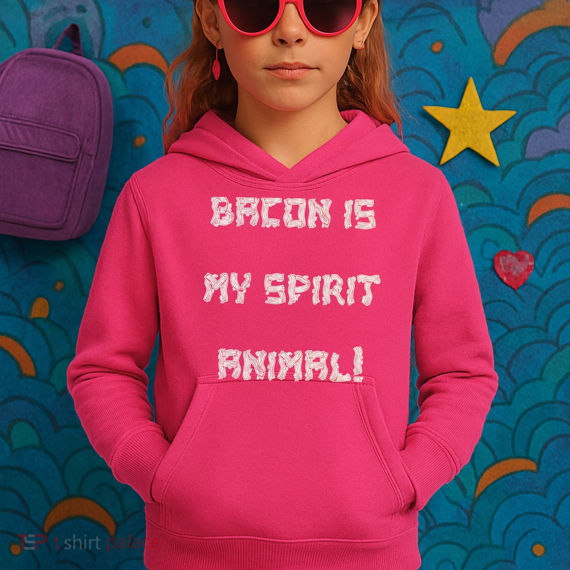 BACON IS MY SPIRIT ANIMAL Kids Hoodie