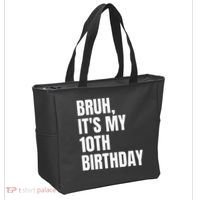 Bruh Its My 10th Birthday Tote Bag thumb 2