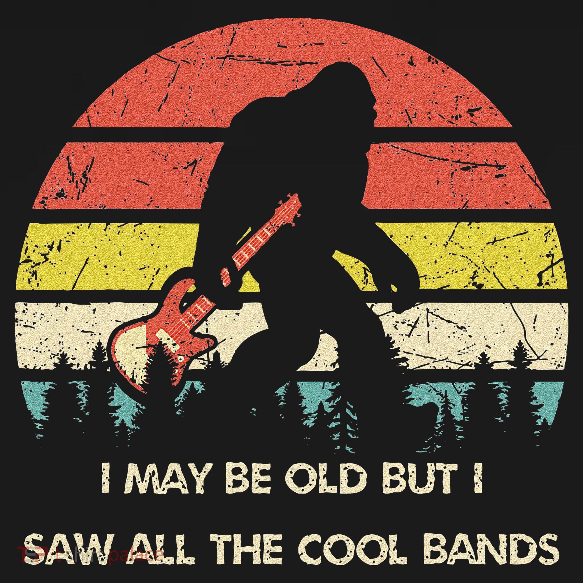 Bigfoot I May Be Old But Saw All The Cool Bands With Guitar Apron