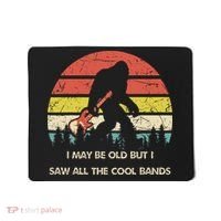 Bigfoot I May Be Old But Saw All The Cool Bands With Guitar Mousepad thumb 0