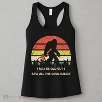 Bigfoot I May Be Old But Saw All The Cool Bands With Guitar Women's Tank Top thumb 3