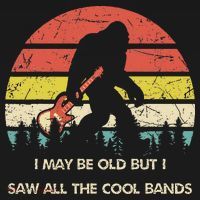 Bigfoot I May Be Old But Saw All The Cool Bands With Guitar Women's Tank Top thumb 5
