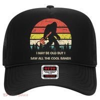 Bigfoot I May Be Old But Saw All The Cool Bands With Guitar Hat thumb 0