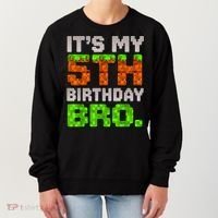 Boy It'S My 5th Birthday Bro Video Game Pixel Women's Sweatshirt thumb 0