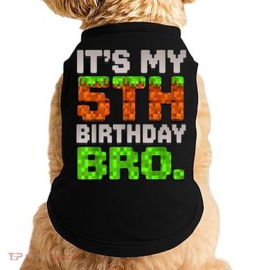 Boy It'S My 5th Birthday Bro Video Game Pixel Doggie Tank